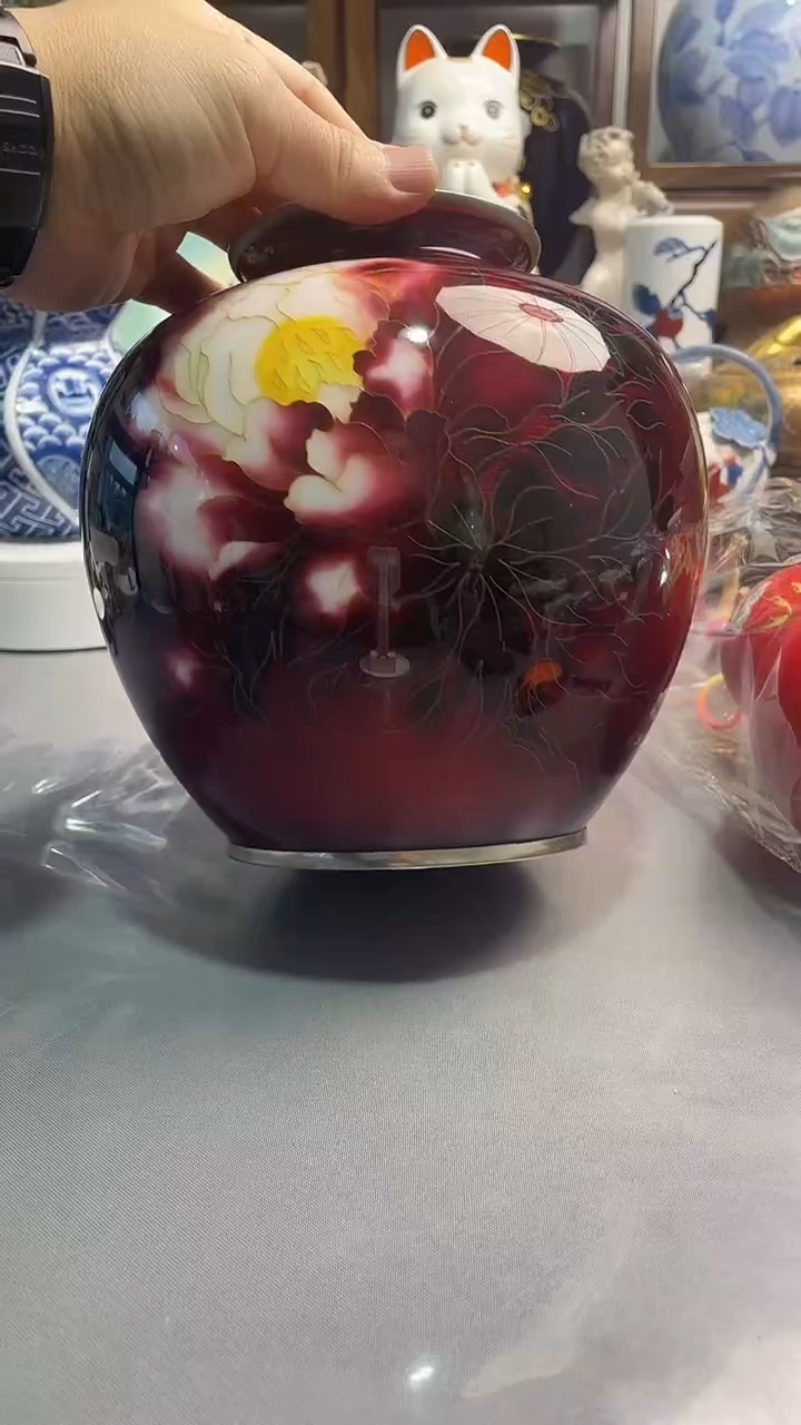 瓷片七宝花瓶一一一