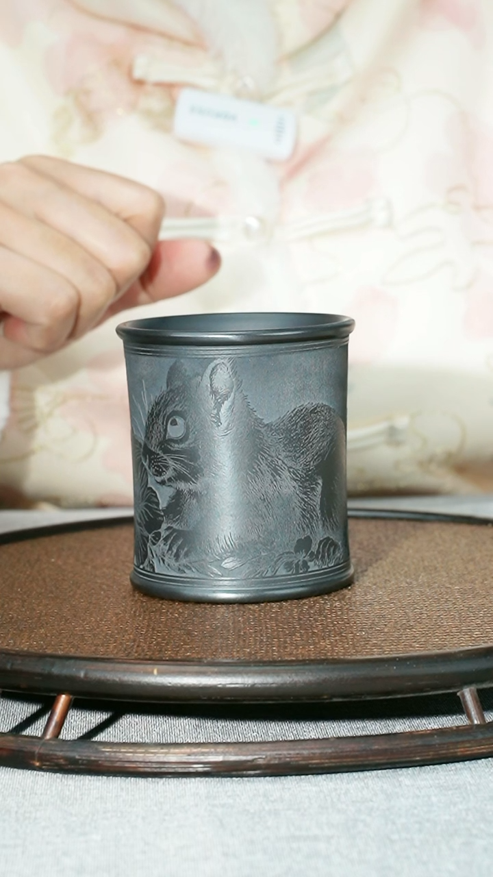 【闪购商品】紫砂茶杯石黄150cc鼠来宝主人杯