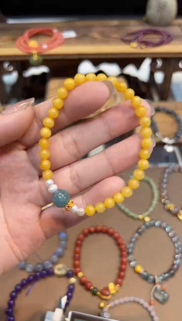【闪购商品】琥珀手链未镶嵌手饰@@