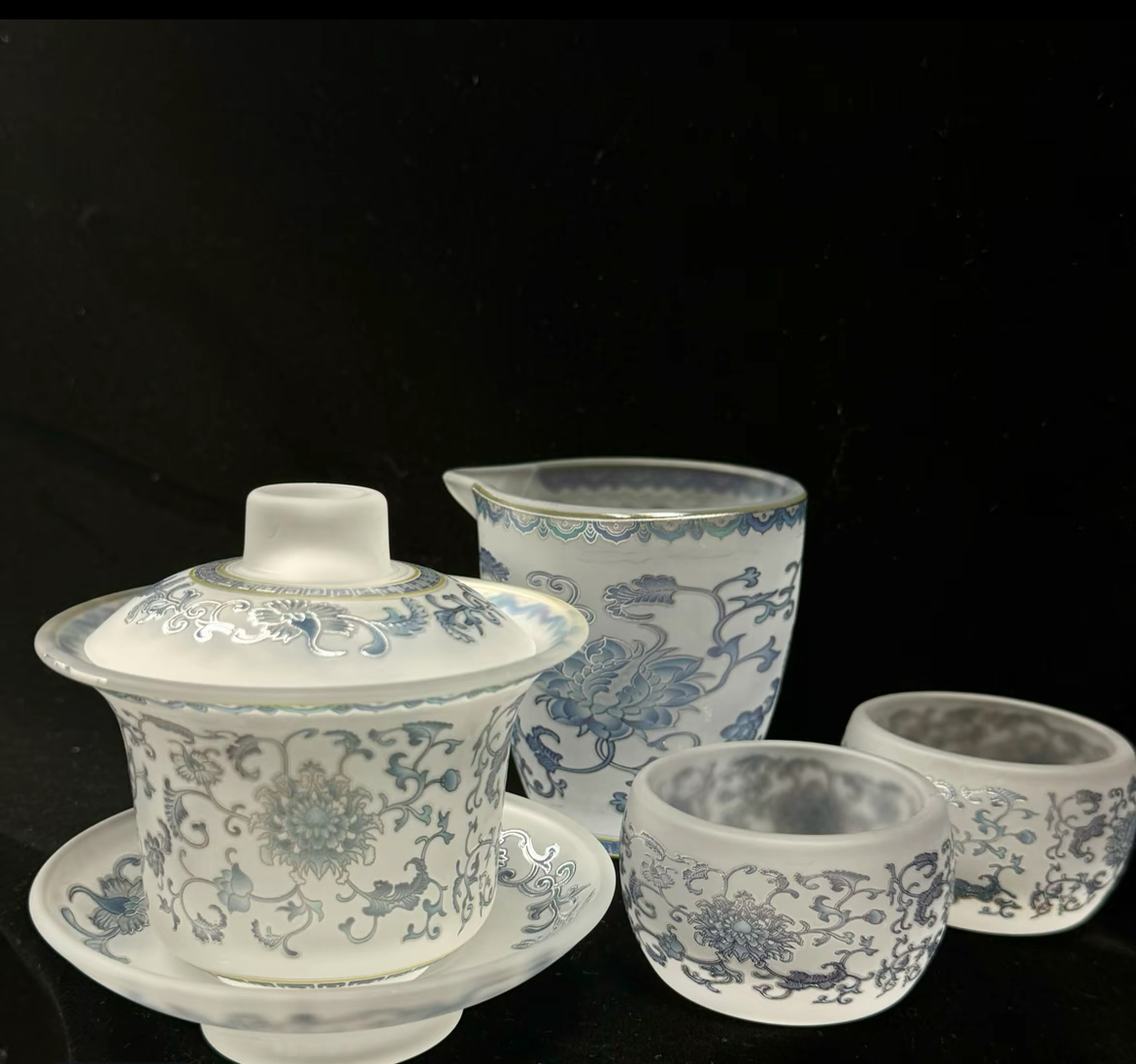 JS0101磨砂复古蓝缠枝莲