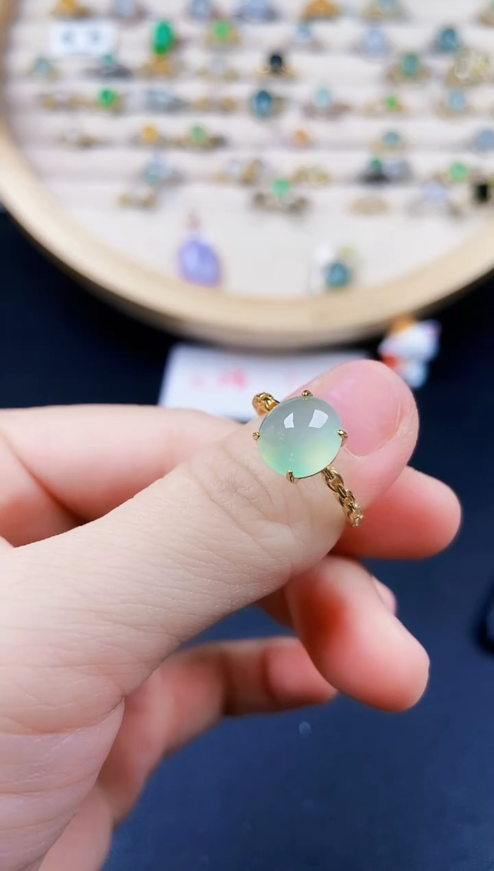 【闪购商品】翡翠戒指银S925镶嵌120120120
