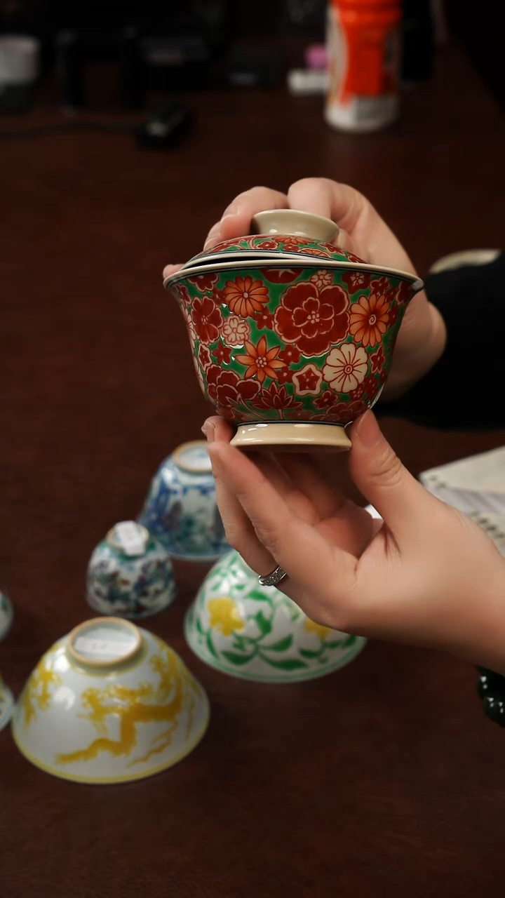 景德镇瓷器，青花瓷手绘茶具~