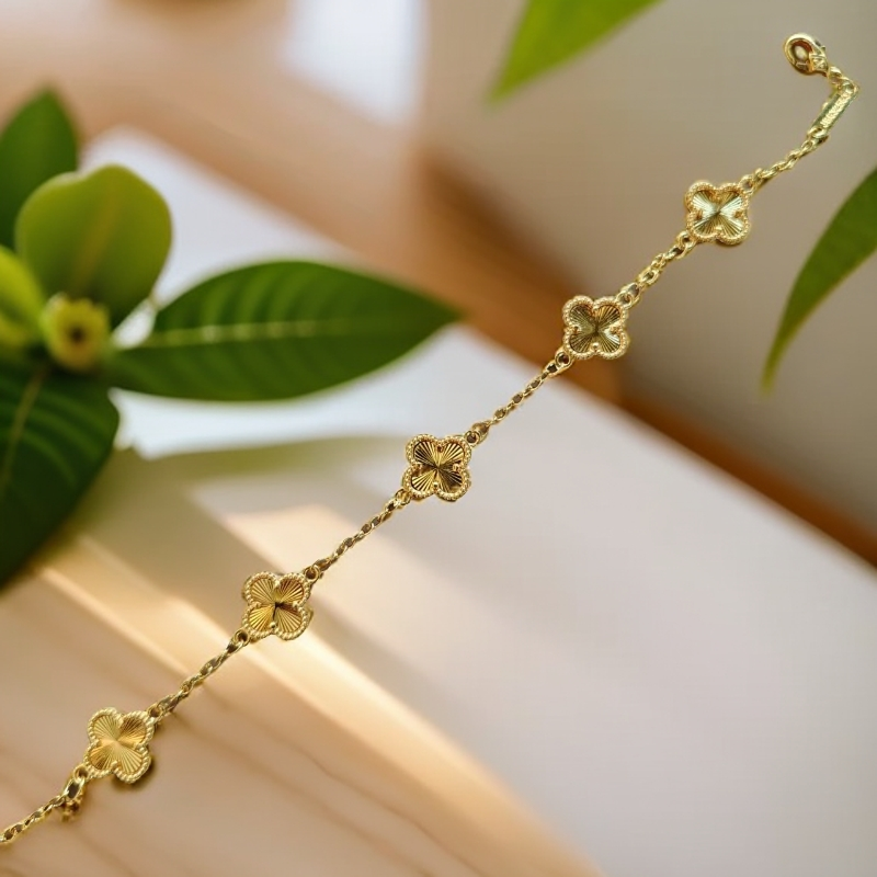 澜游商贸--镭射-10m四叶花手链a62DH