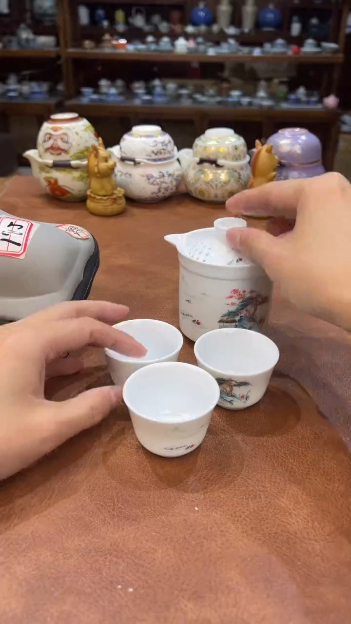 真的很便宜会开片的旅行茶具
