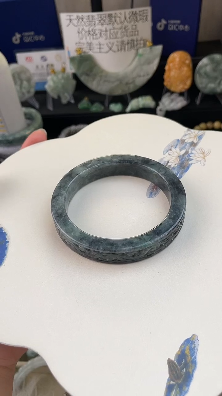 未镶嵌手链翡翠明*手工定制默认微瑕主播介绍为准