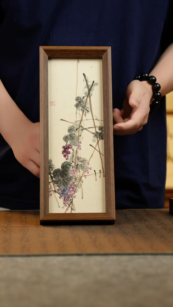 国画12.5*31.5纯手绘国风国画摆台