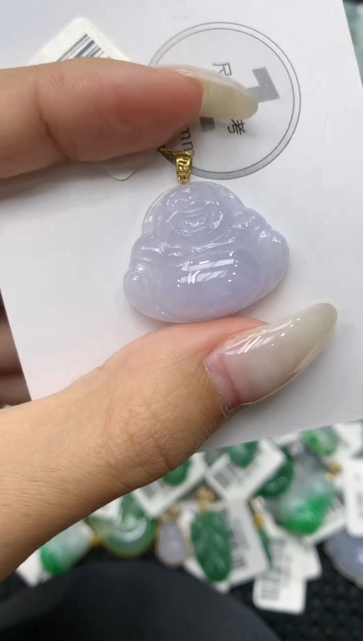 颈饰18K金镶嵌翡翠11111111