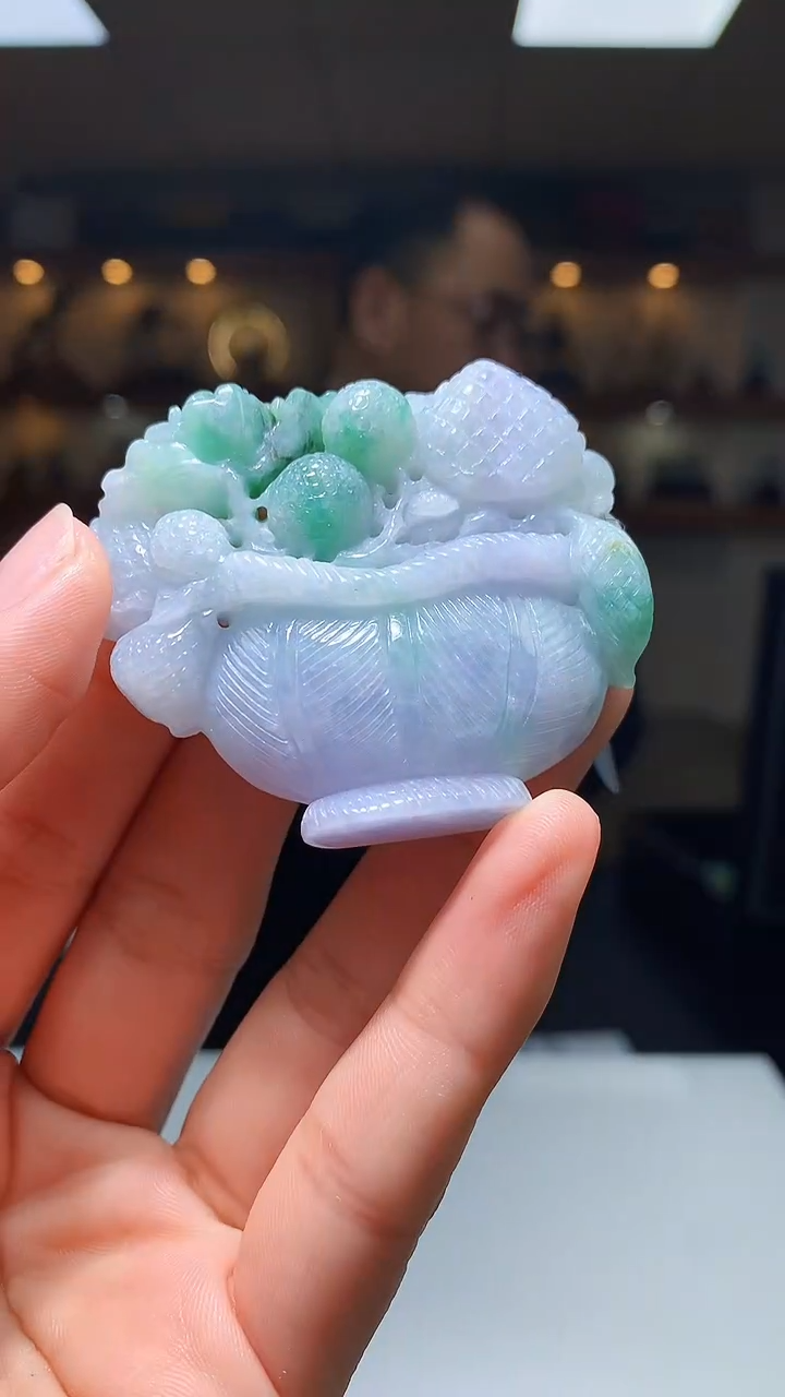 【闪购商品】定制翡翠未镶嵌1087hm-毛货挂件86