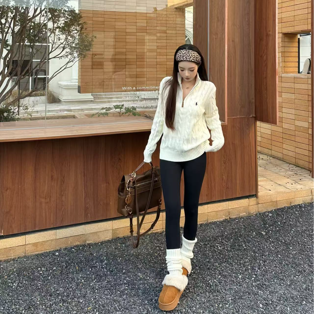 【容姨】半拉链套头毛衣针织显瘦时尚秋冬宽松休闲长袖男女同款