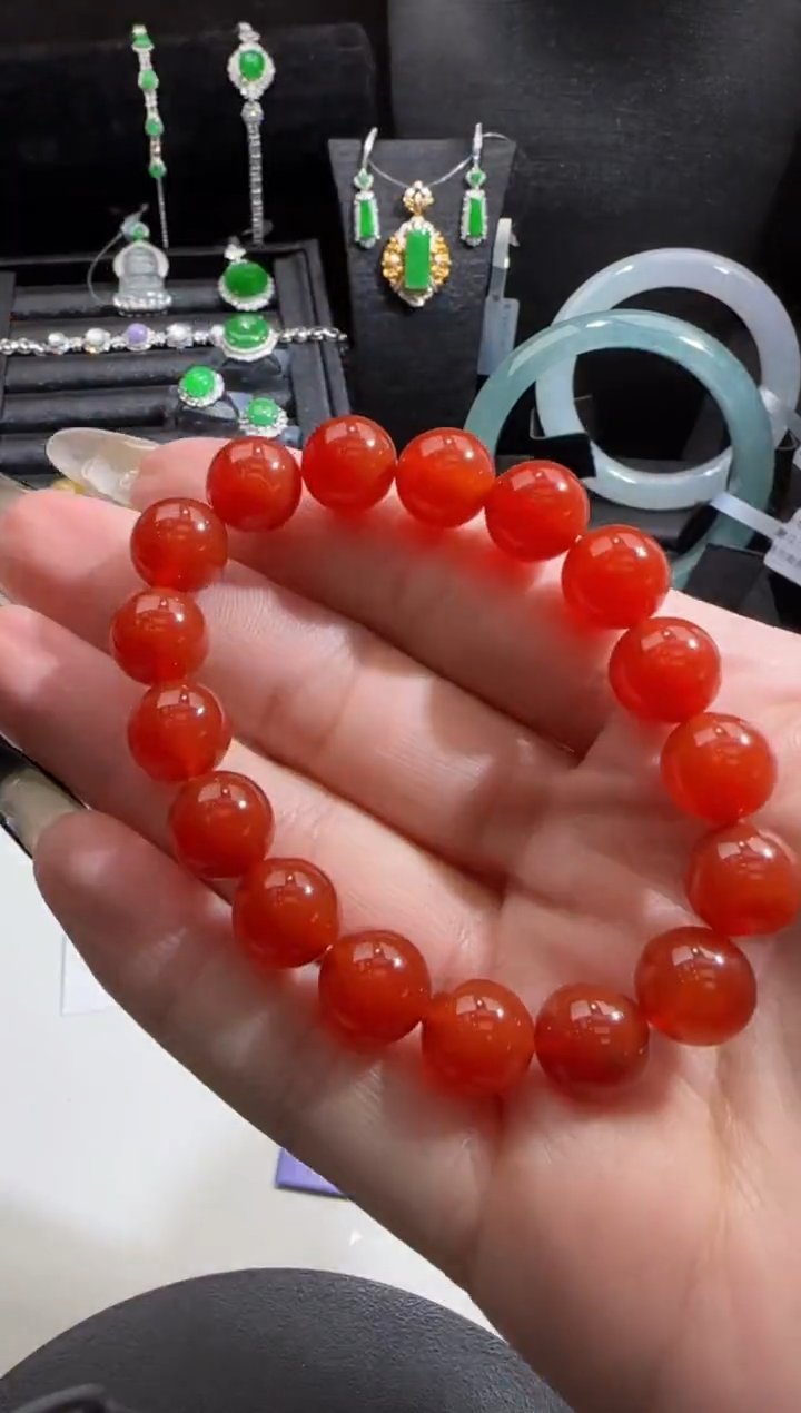 【闪购商品】玛瑙/玉髓手串未镶嵌玛瑙珠串