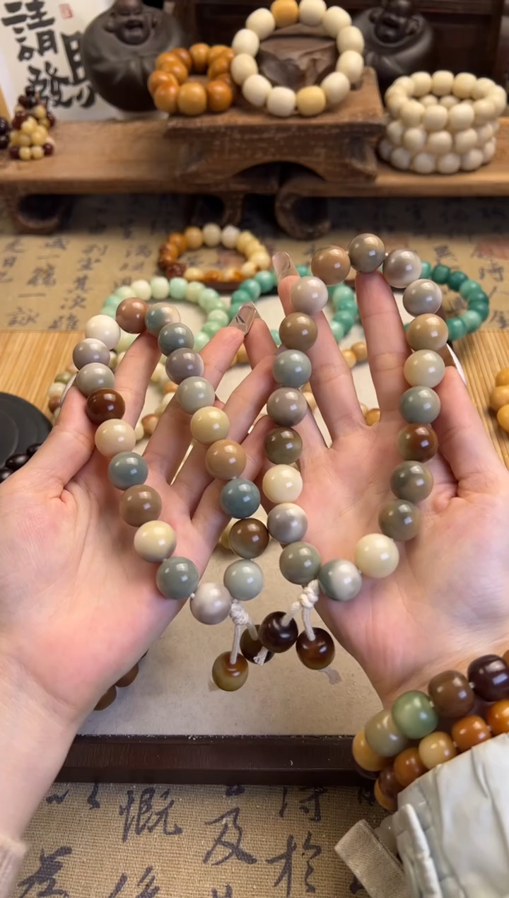 【闪购商品】菩提根/象牙果手串琼玖木作卡15圆珠手持多宝直播间选