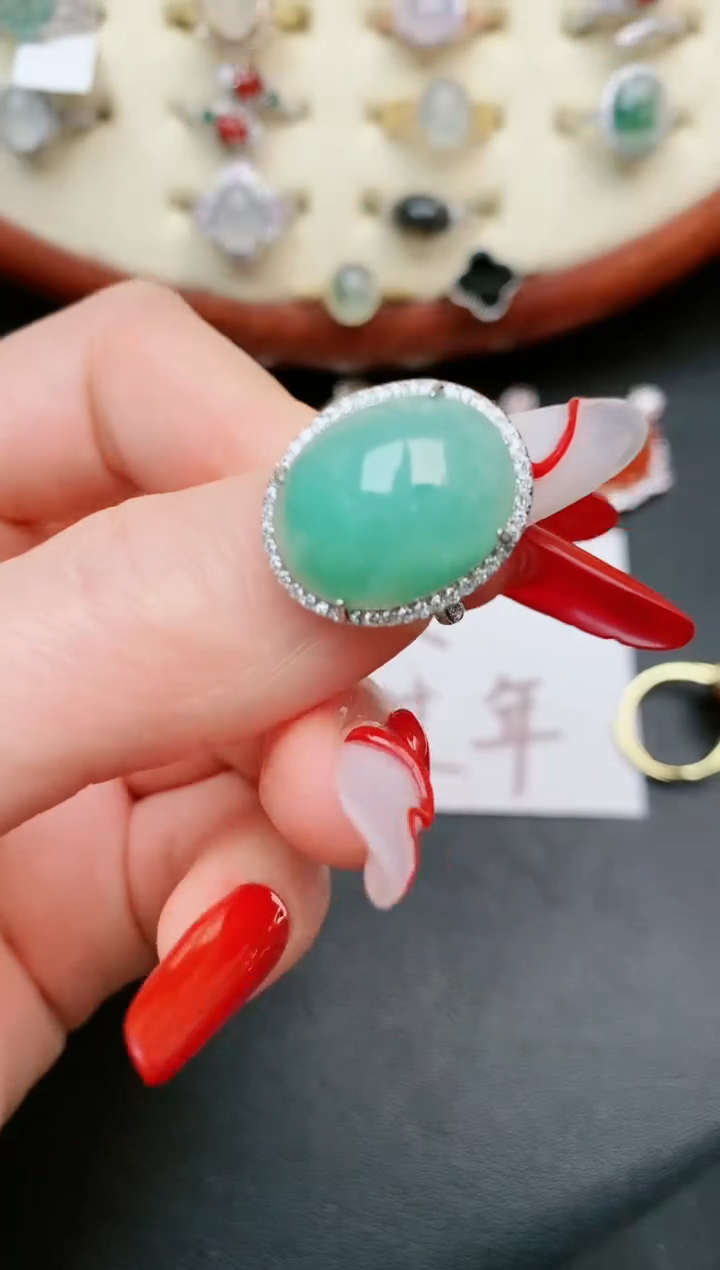 【闪购商品】翡翠戒指银S925镶嵌.....