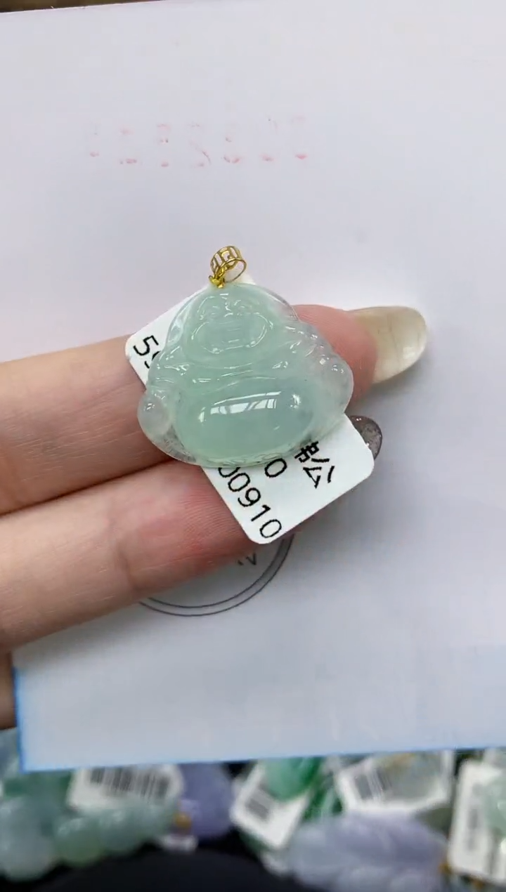 颈饰18K金镶嵌翡翠11111111111
