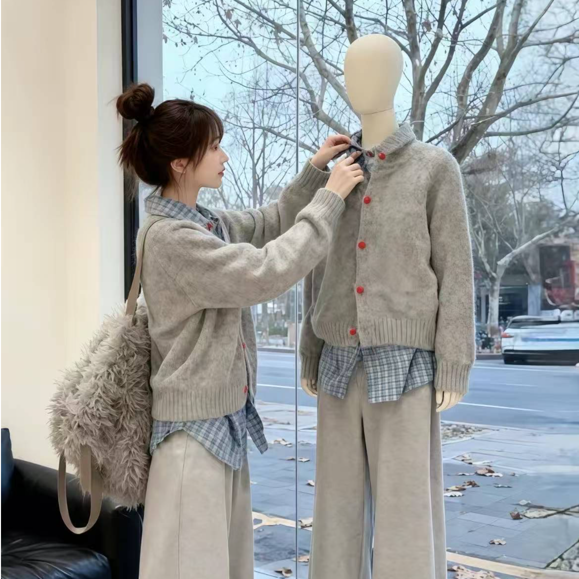 无痕温度衣内搭秋冬女生ins风