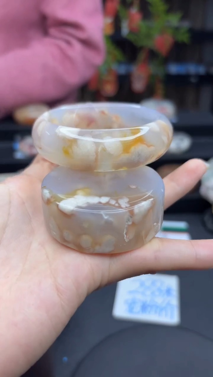 【闪购商品】石英质玉手镯未镶嵌12（58圈赠送镯心）