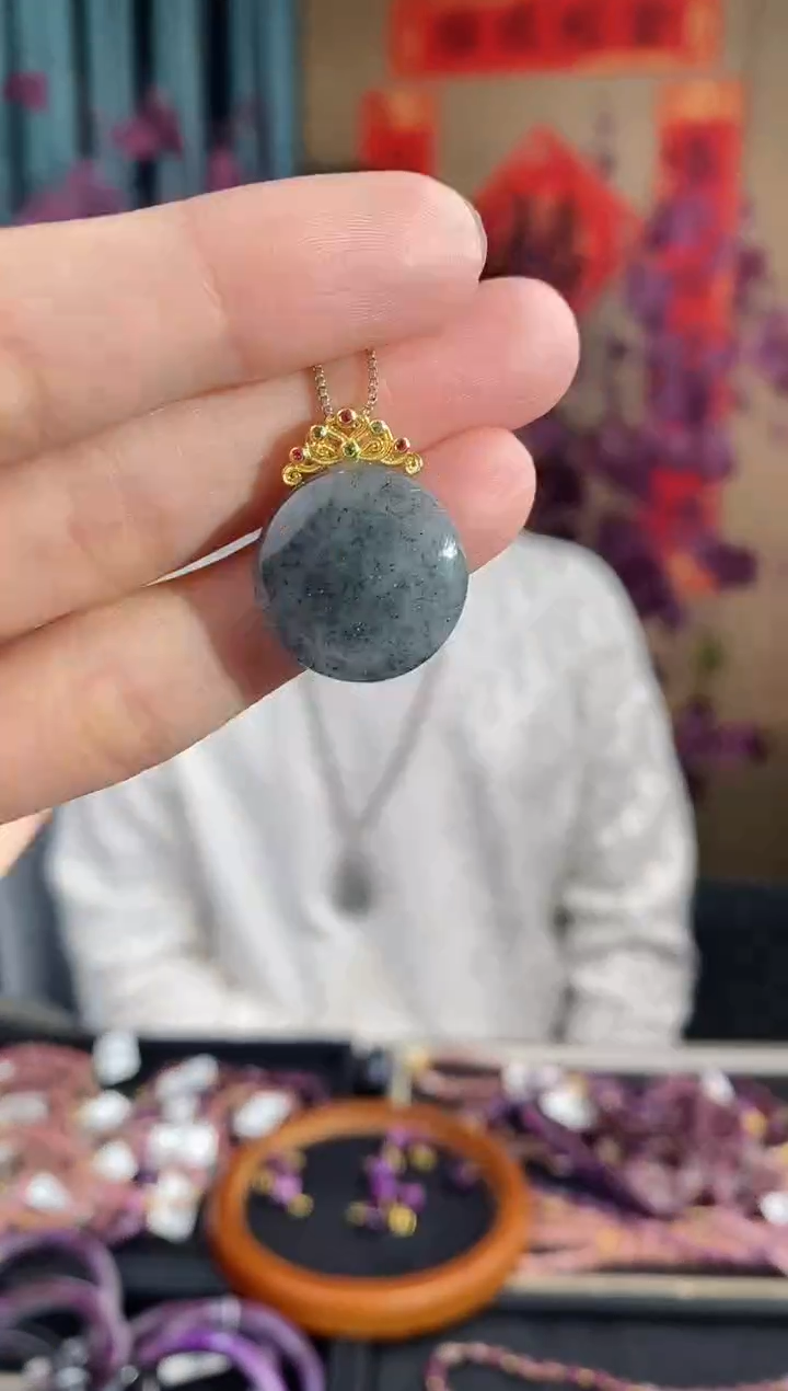 【闪购商品】和田玉吊坠(不含链)银S925镶嵌198