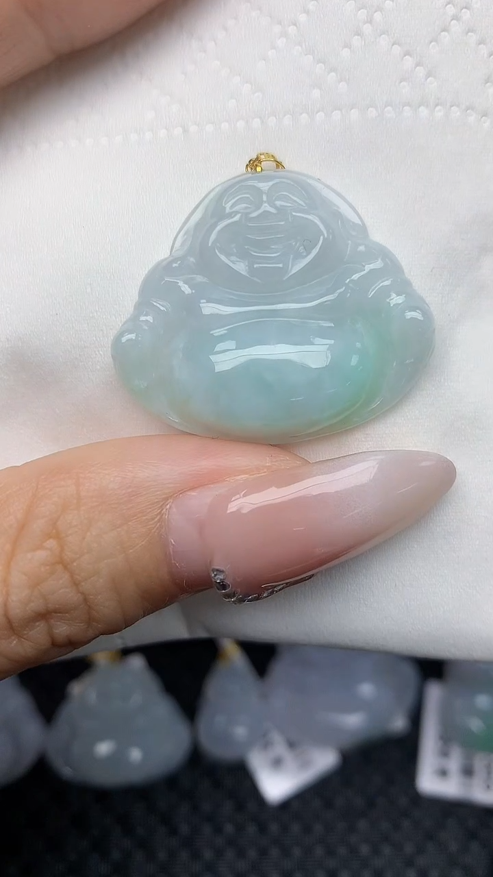 【闪购商品】翡翠颈饰18K金镶嵌天然翡翠A货
