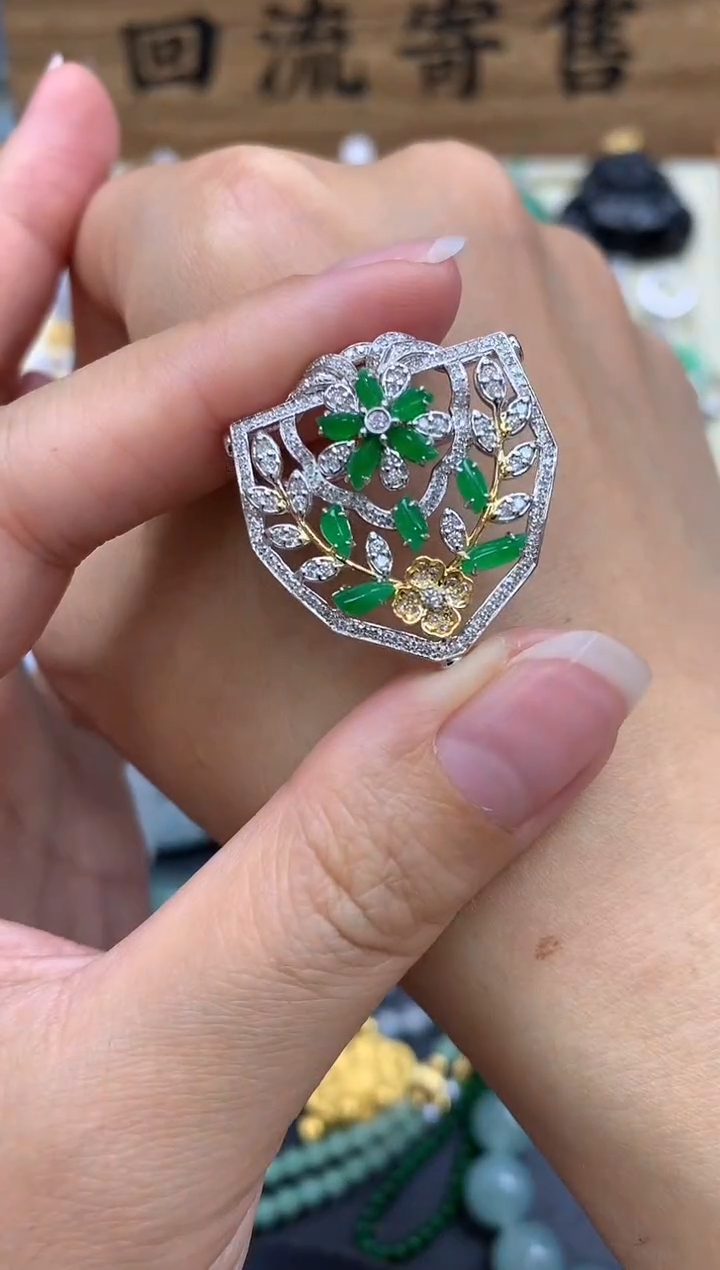 【闪购商品】翡翠颈饰18K金镶嵌408-中国好珍宝