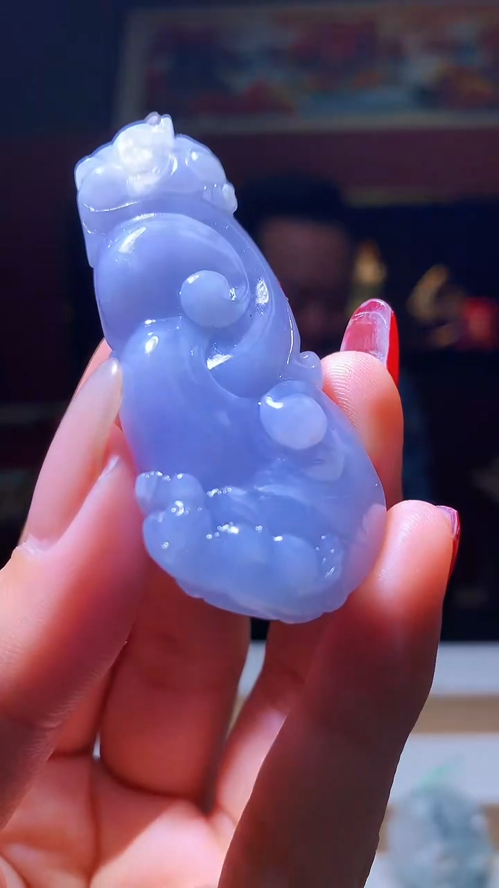 【闪购商品】定制翡翠未镶嵌1034hm-毛货挂件28