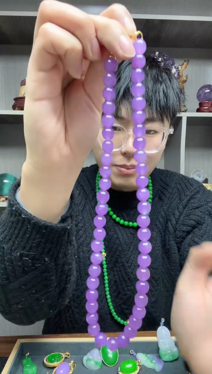 【闪购商品】翡翠项链14K金镶嵌项链