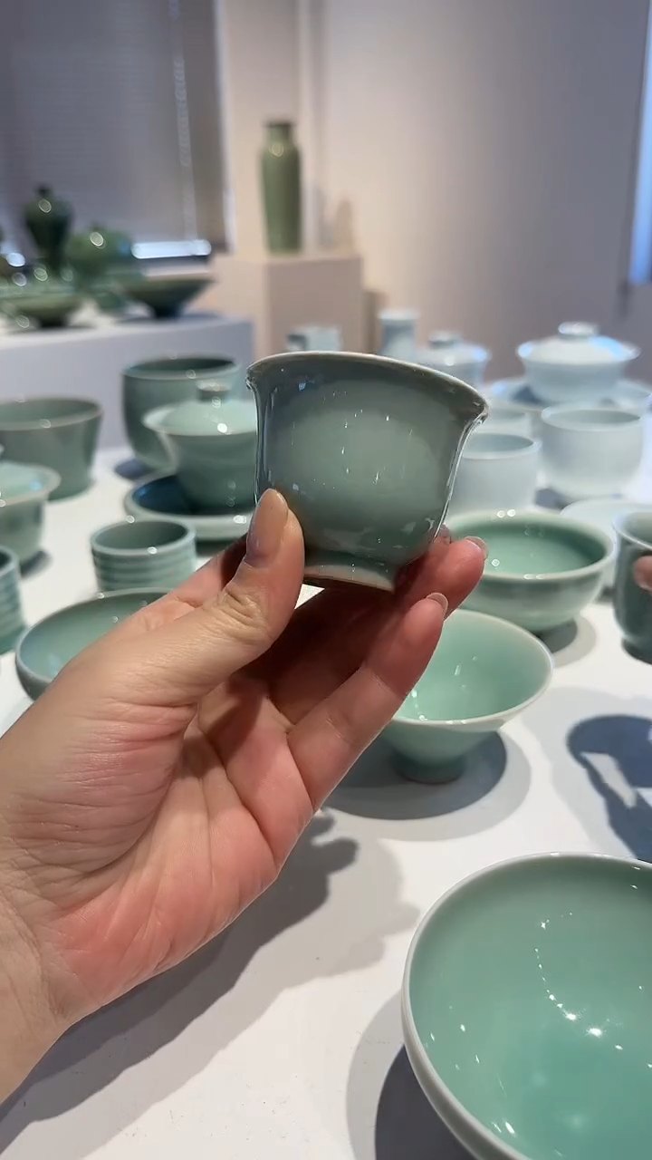 青瓷手工茶器包邮