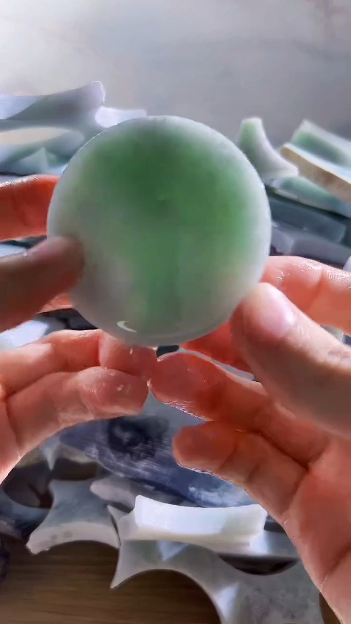 翡翠裸石缅甸翡翠A货文938