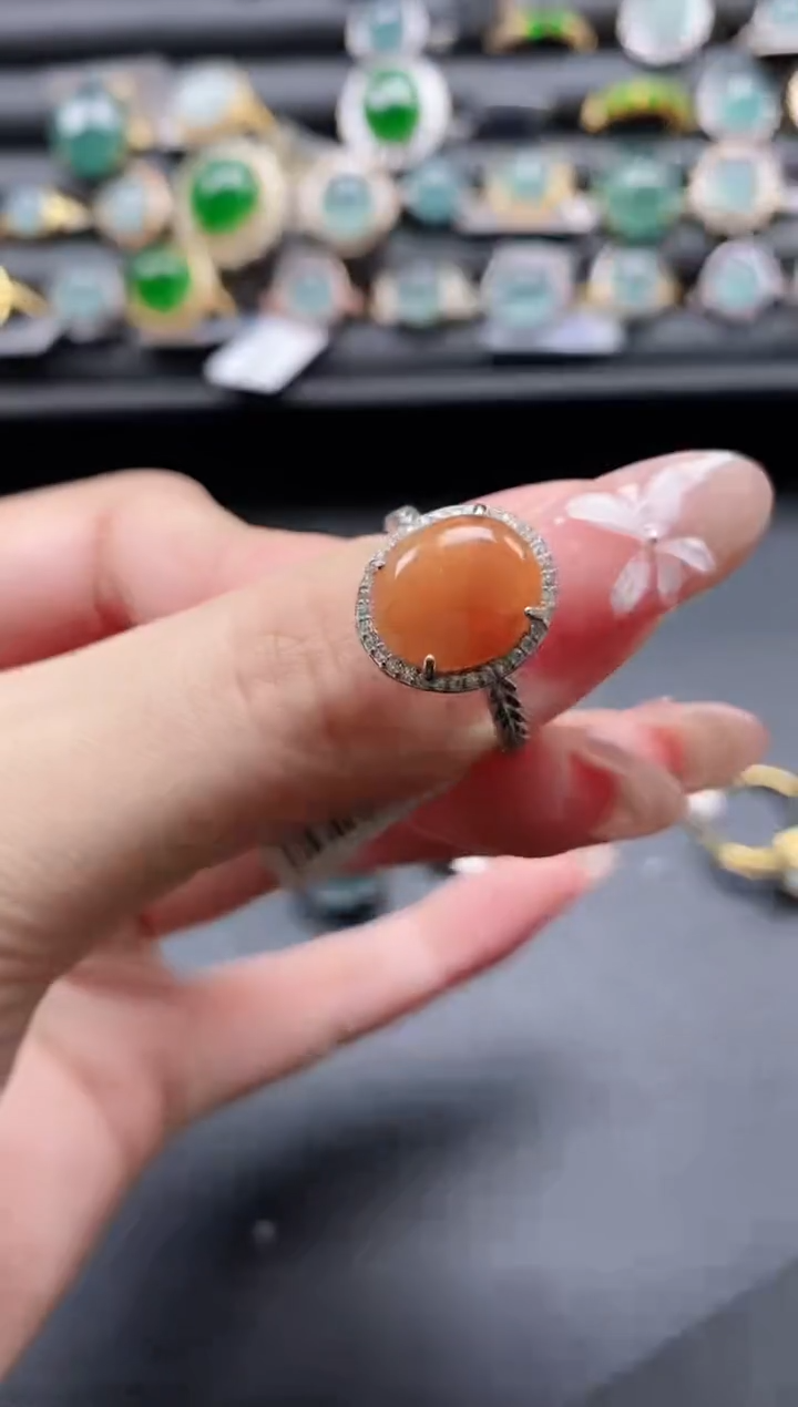 【闪购商品】翡翠戒指银S925镶嵌1111