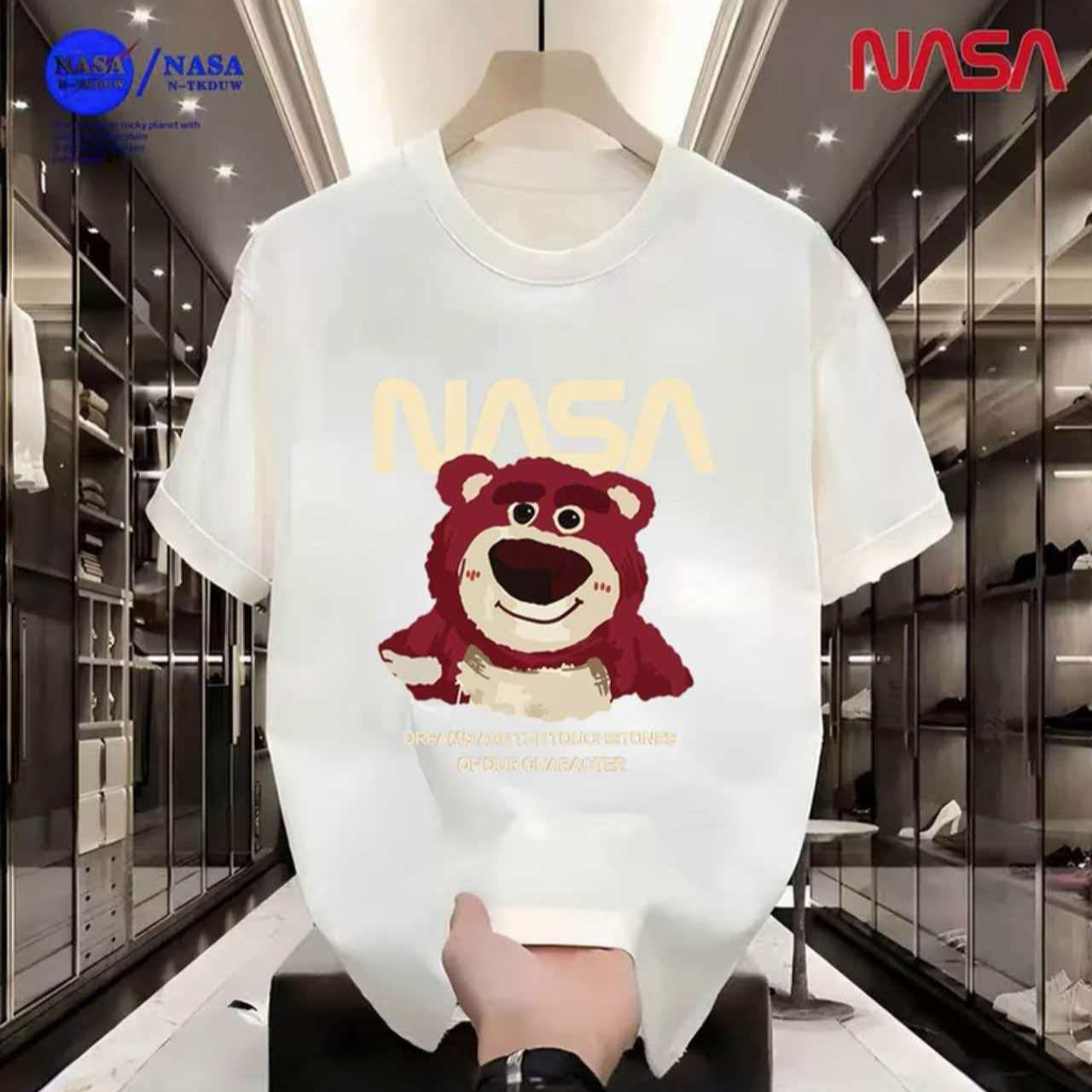 J-14NASA联名纯棉夏季圆领短袖T恤微宽松时尚男女同款休闲百搭
