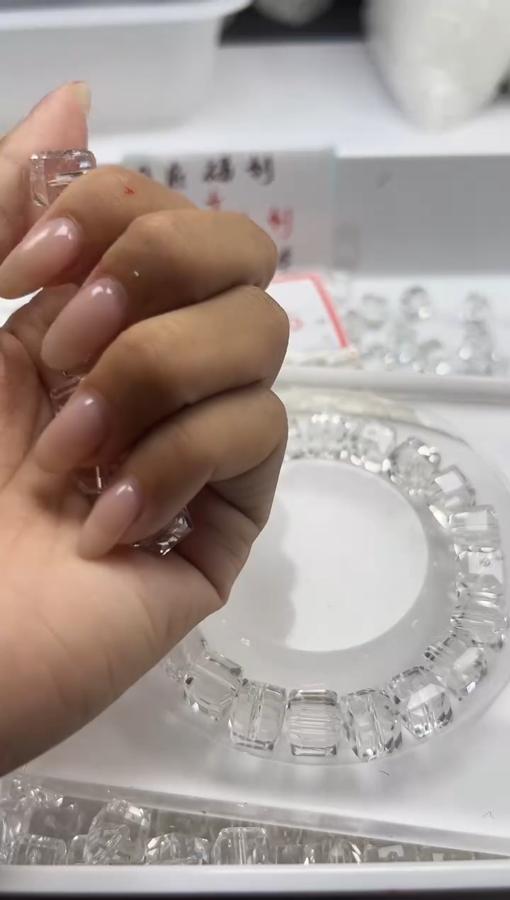 颈饰未镶嵌水晶w2175白水晶方块10mm*10颗