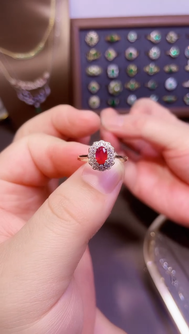 【闪购商品】红宝石戒指银S925镶嵌一枚