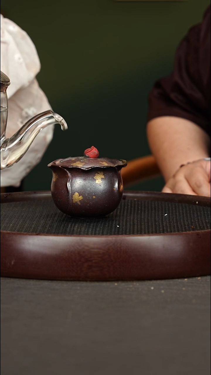 茶壶紫砂82 贵FY 永生花盖碗 小叶紫檀烧200cc