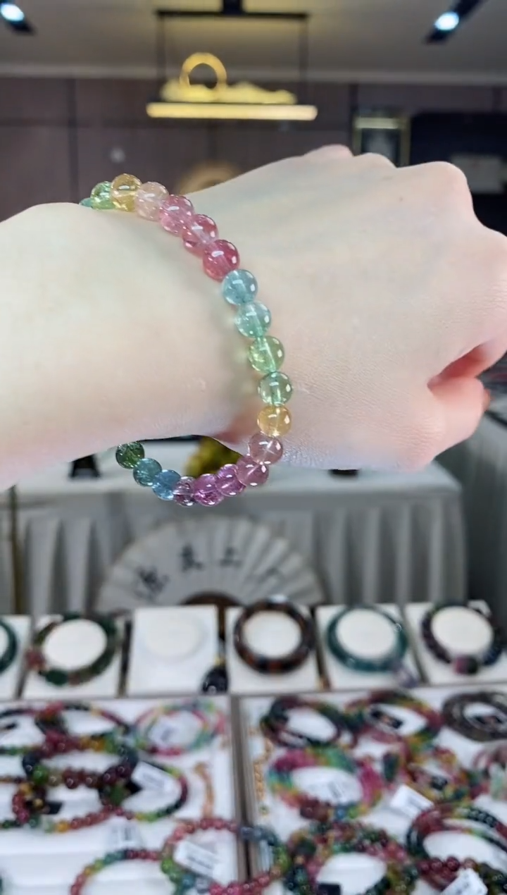 【闪购商品】碧玺单圈手串6mm+未镶嵌一物一证dan