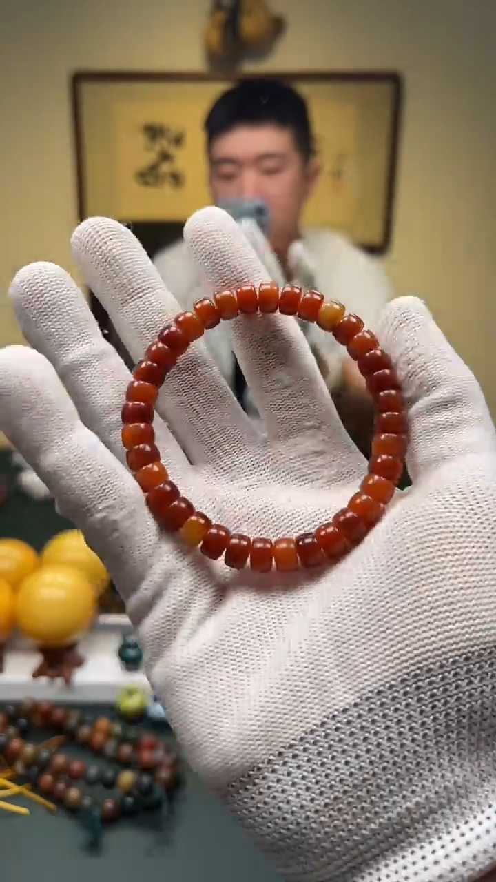 【闪购商品】菩提根/象牙果手串9mm左右 干磨菩提根焦糖药片单圈