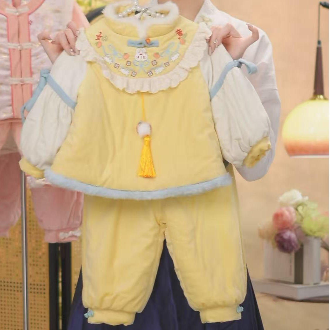 【柿柿如意】女童汉服套装秋冬新中式国风唐装小童拜年服