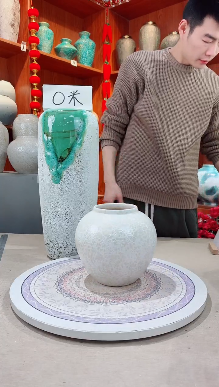 【闪购商品】瓶陶瓷花瓶 无花 微瑕月光白小号