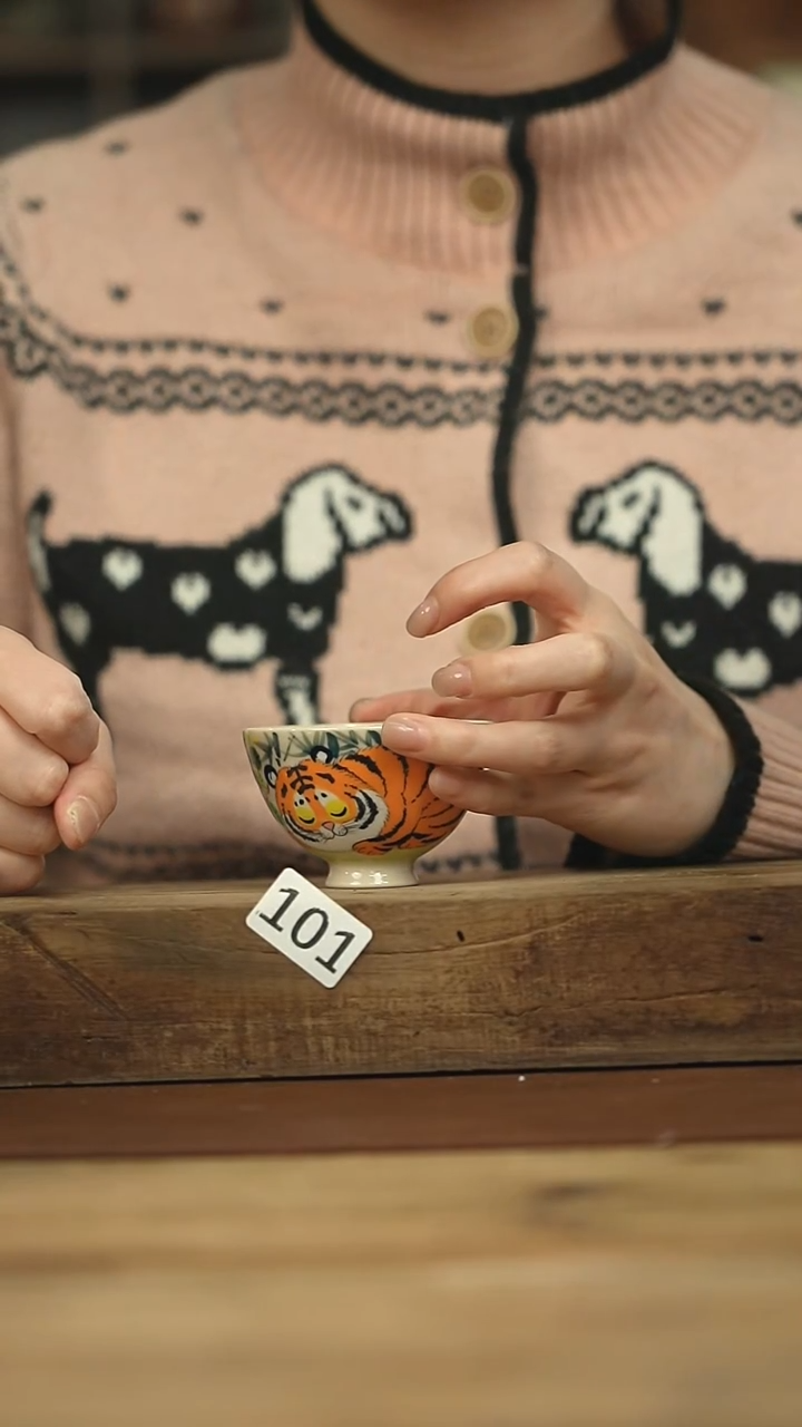 设计师手作款泥古手绘系列主人杯