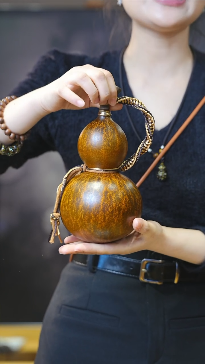 【闪购商品】XL210大漆酒葫芦不包手串及旋转底座