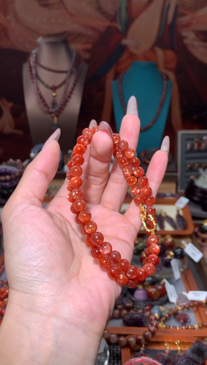 未镶嵌项链日光石金太阳项链7+mm多样性发其1