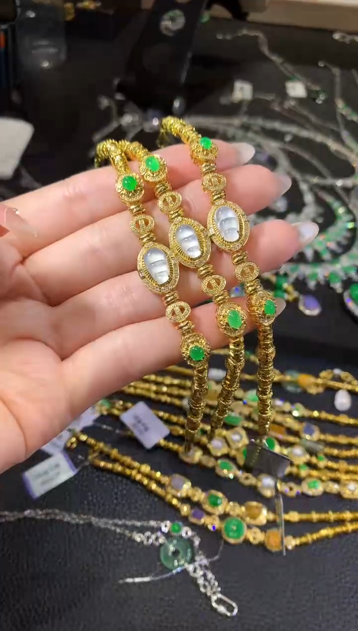 18K金镶嵌手链翡翠240-手链（多样性发货一件