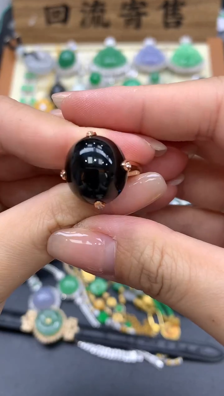 【闪购商品】翡翠戒指18K金镶嵌477-中国好珍宝