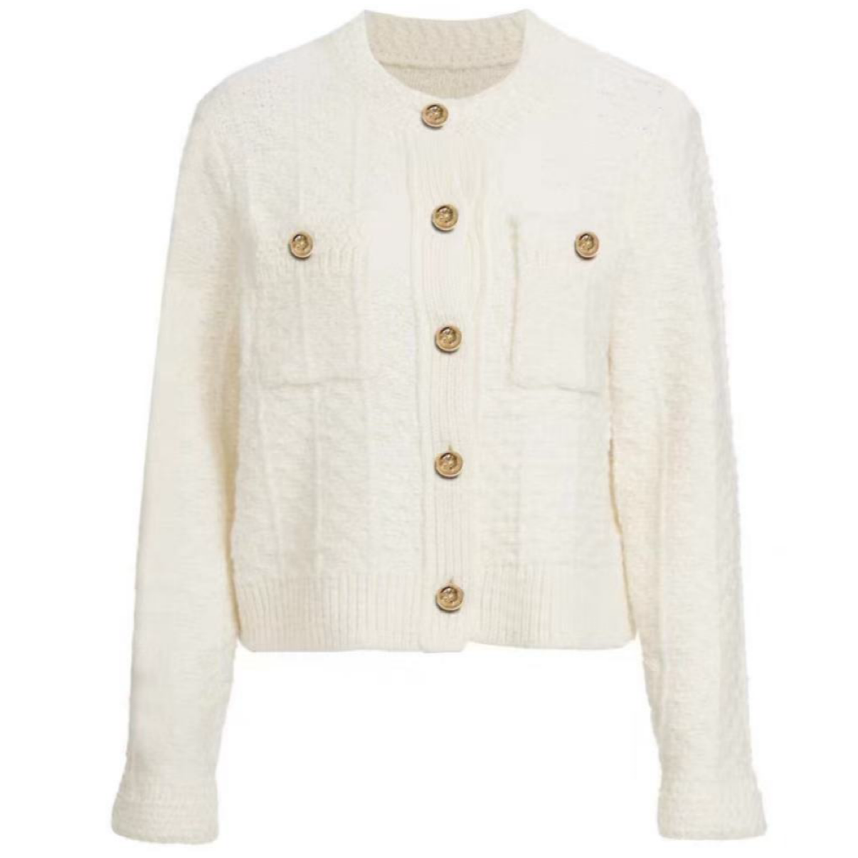 *新款纯色圆领小香风毛衣【24M0408】