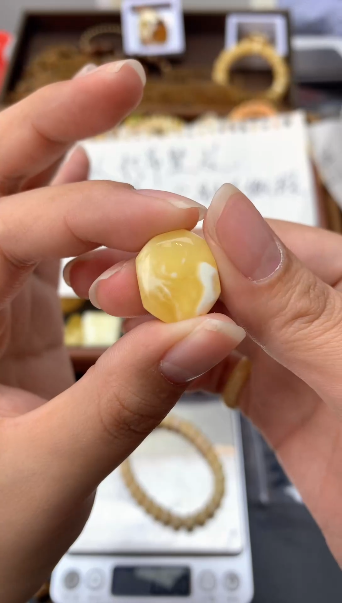 【闪购商品】琥珀珠宝奇石未镶嵌034琥珀蜜蜡花粉