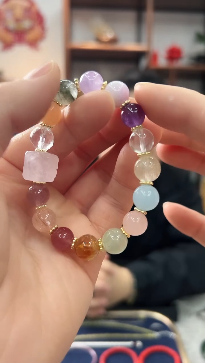 【闪购商品】水晶手串未镶嵌多宝水晶手串-812021