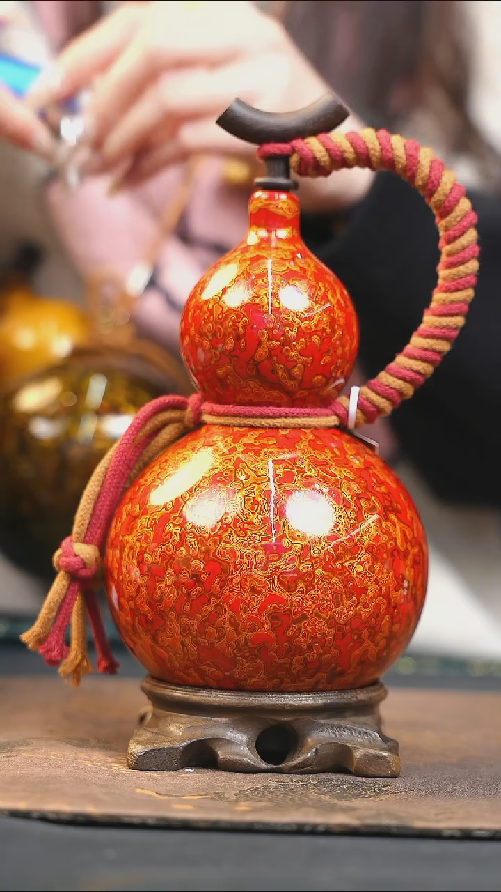 【闪购商品】XF222漆艺酒葫芦不包手串及旋转底座