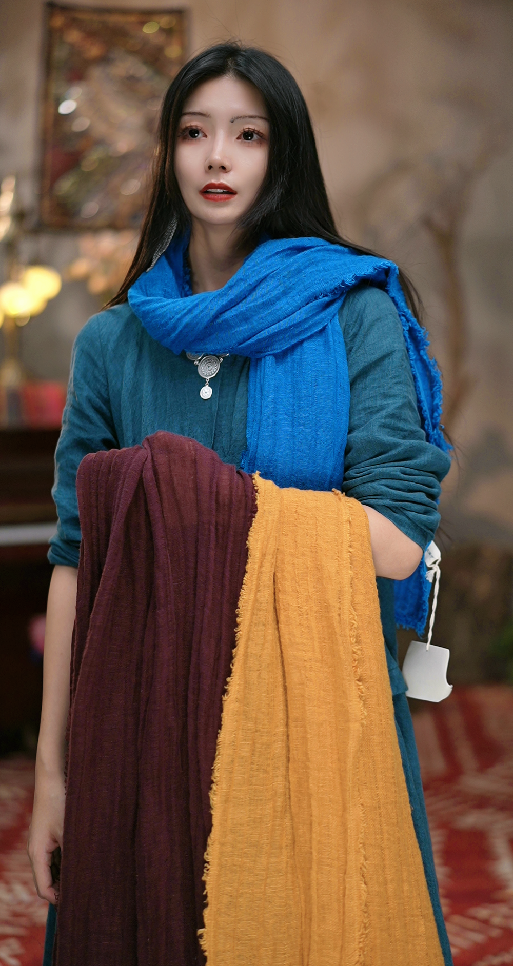 在雨中/高级麻围巾