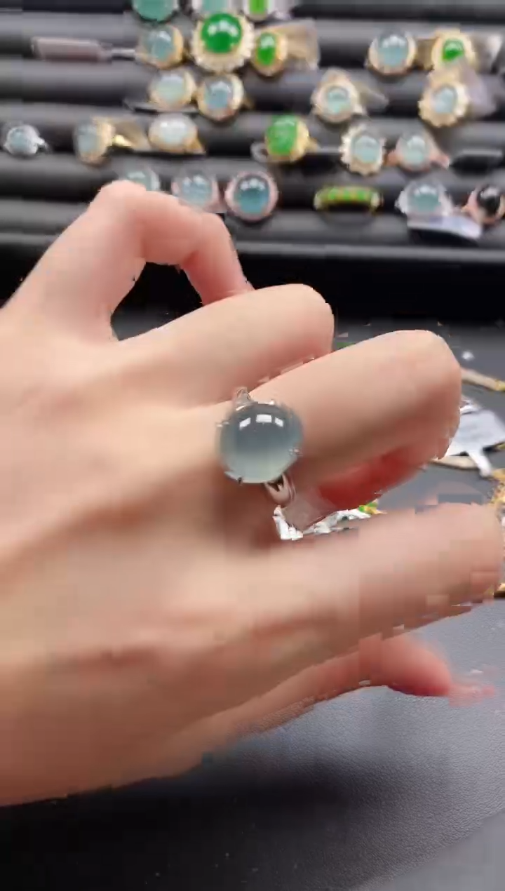 【闪购商品】翡翠戒指银S925镶嵌1111