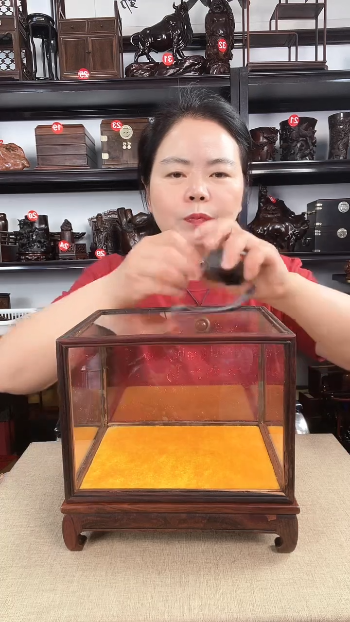 木玻璃罩2号老李红木工艺品