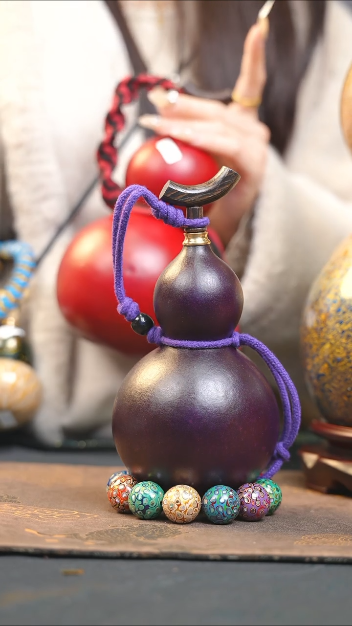 【闪购商品】XD273大漆酒葫芦不包手串及旋转底座