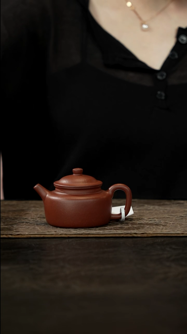 茶壶紫砂桃花紫泥笠帽德钟120cc