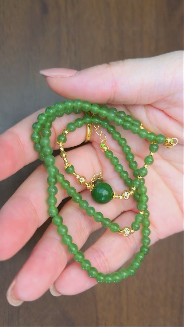 项链未镶嵌和田玉碧玉DIY项链
